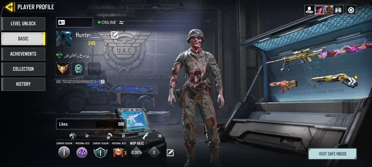 اکانت کالاف سیپی دار و نیمه گاد و بتل پس دار|کنسول، بازی ویدئویی و آنلاین|کنگاور, |دیوار