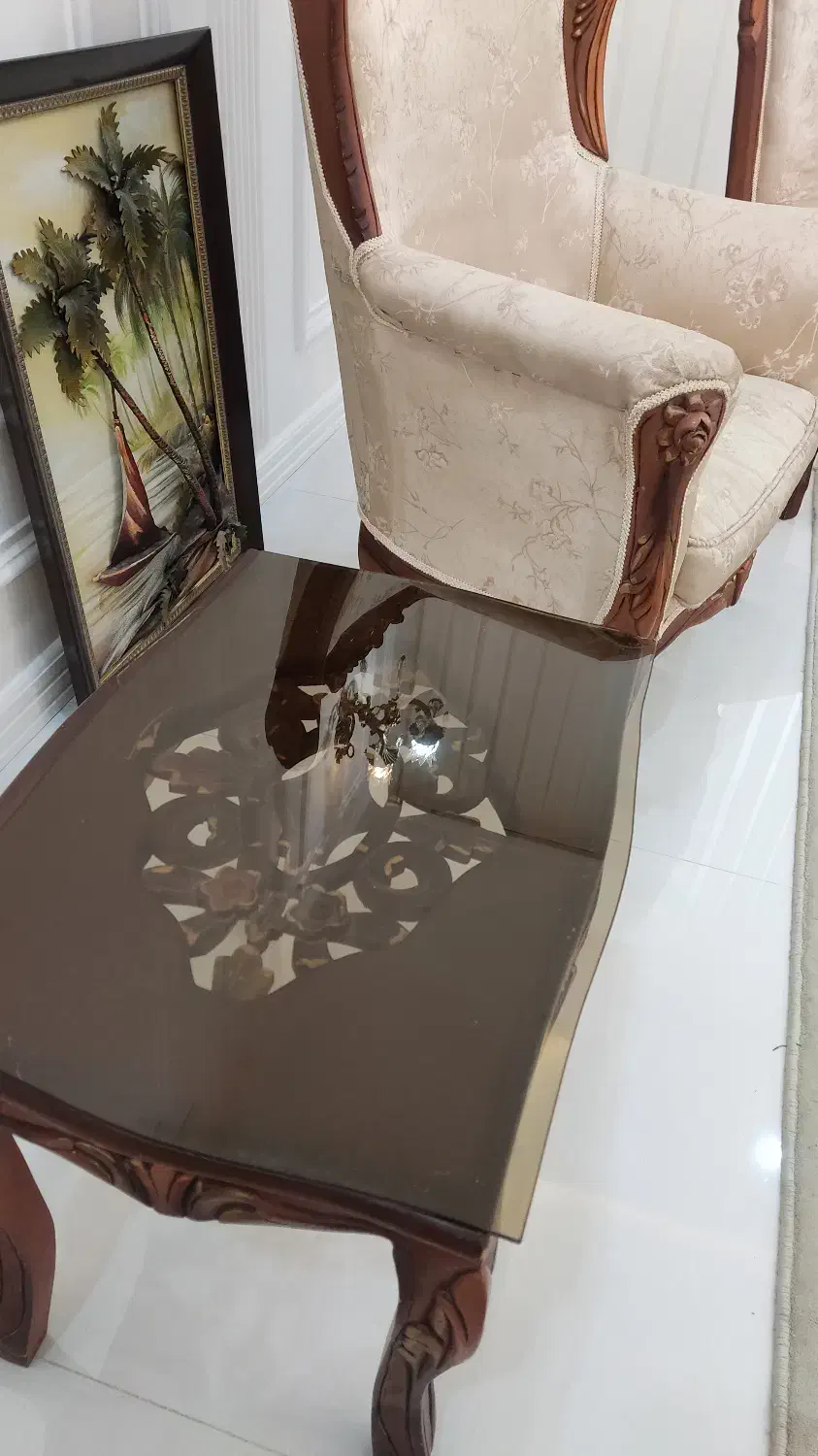 حراج و فروش فوری مبلمان سلطنتی ۹ نفره همراه ۳ میز|مبلمان اداری|مشهد, آزادشهر|دیوار