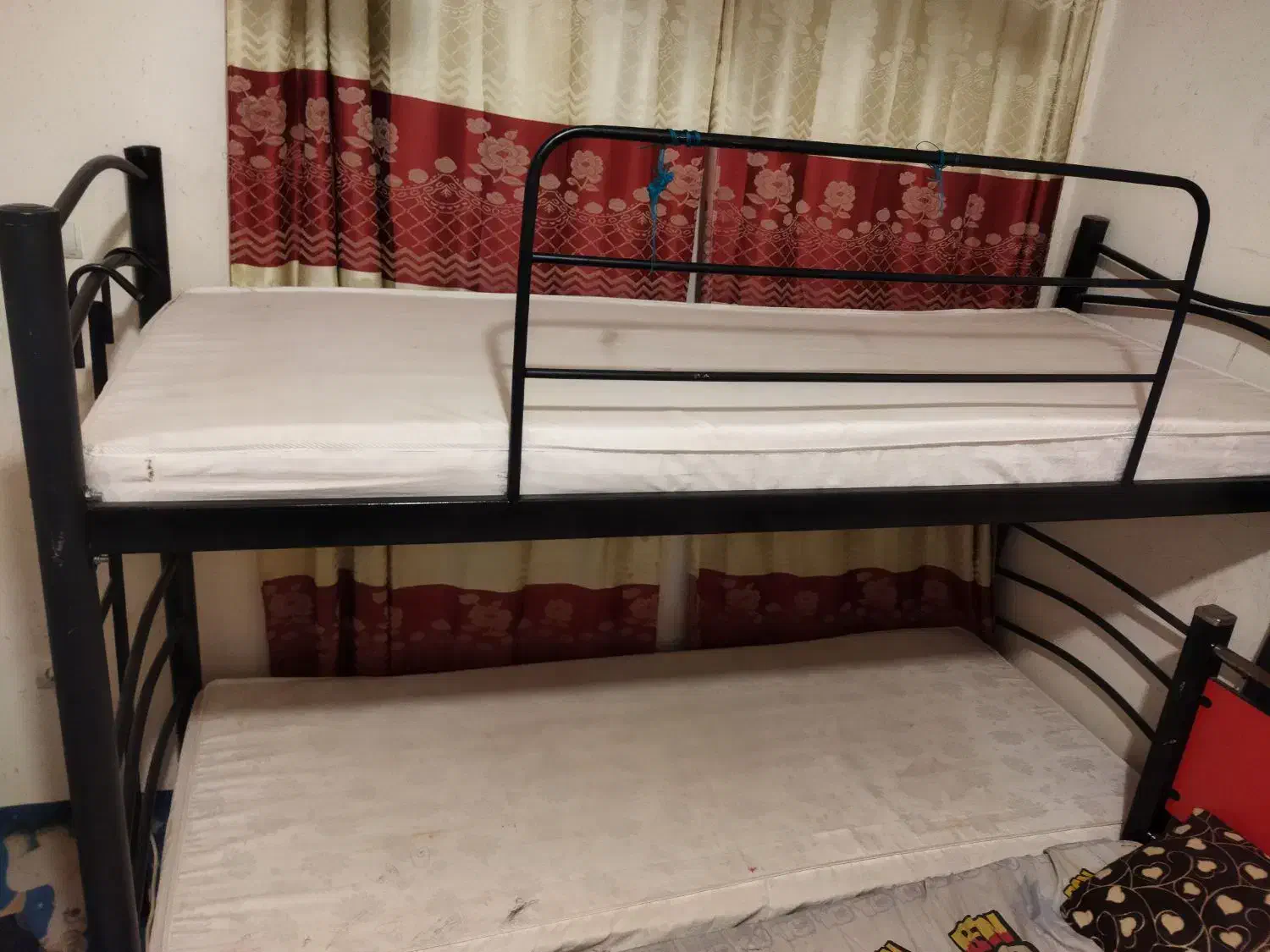 تخت خواب دوطبقه فلزی باتشک|تخت و سرویس خواب|بندرعباس, |دیوار