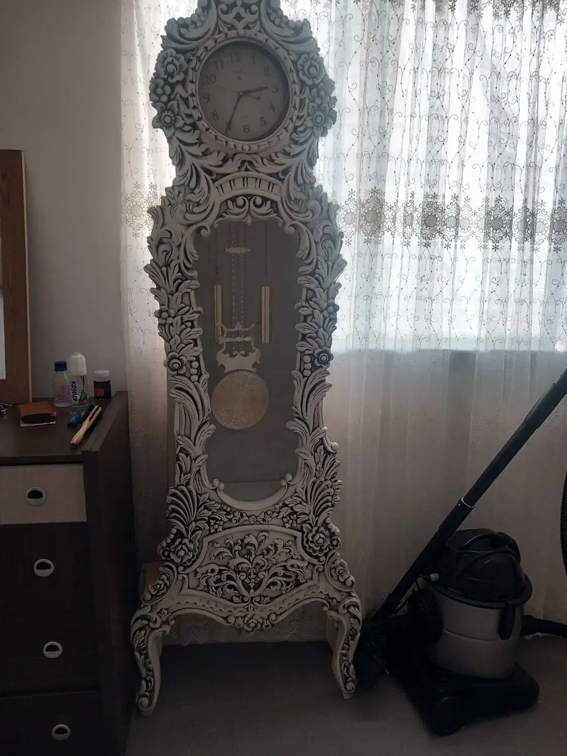 ساعت ایستاده گل برجسته|ساعت دیواری و تزئینی|رشت, حومه رشت|دیوار