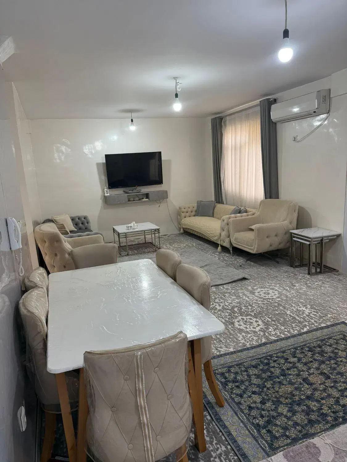 فرش نقره ای طوسی|فرش|دوگنبدان, |دیوار