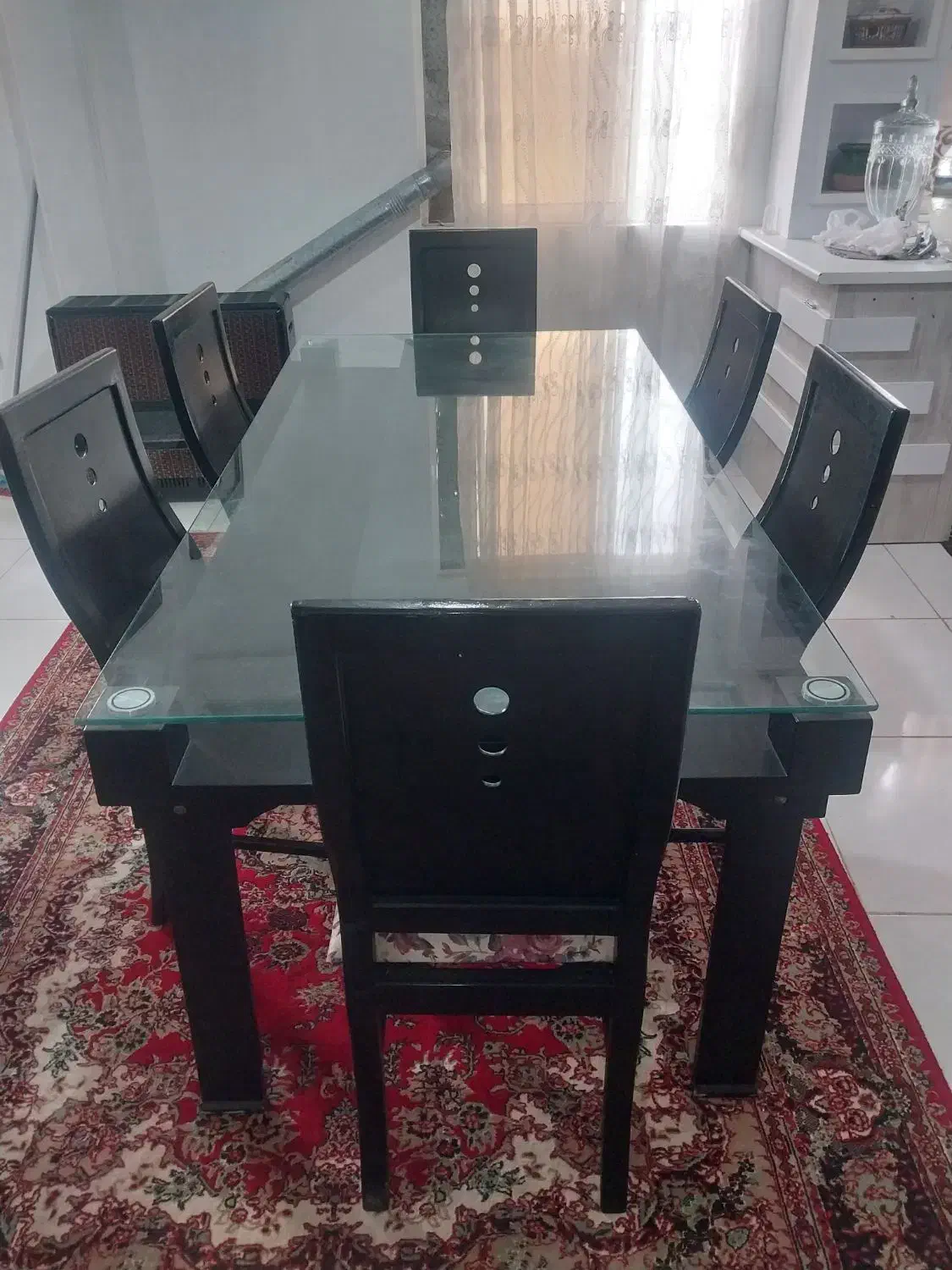 میزوصندلی غذاخوری ۶نفره|میز و صندلی غذاخوری|رشت, آب آسیاب|دیوار