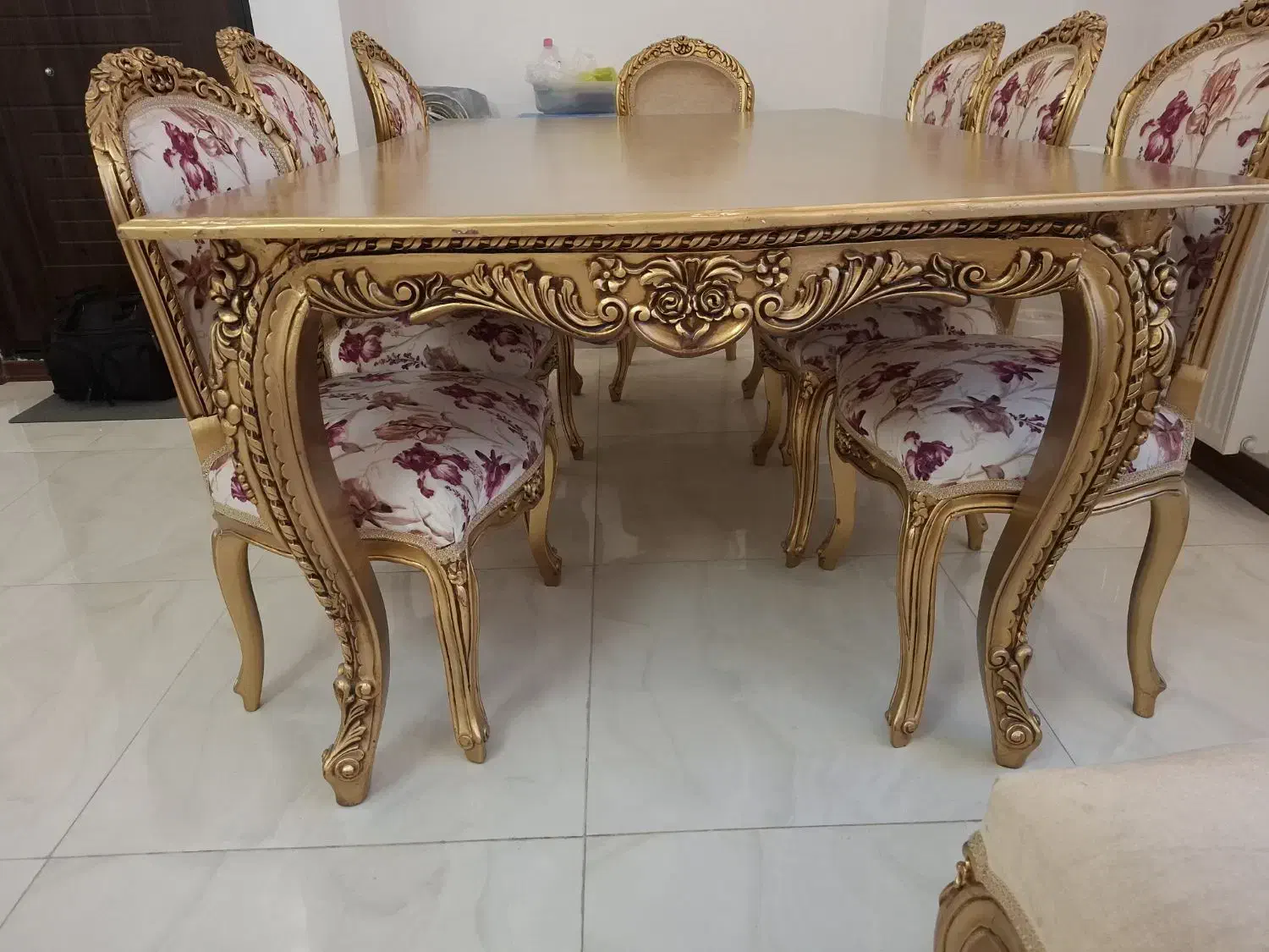 میز صندلی 8 نفره چوب گردو اصل|میز و صندلی غذاخوری|گرمدره, |دیوار