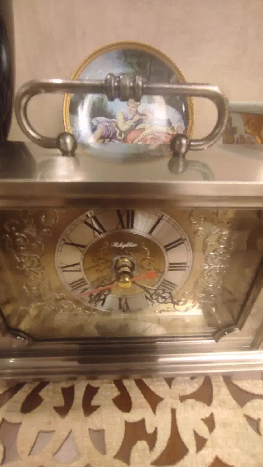 ساعت رومیزی دکوری ریتم قدیمی تمام فلزی شیک|ساعت دیواری و تزئینی|تهران, پاسداران|دیوار