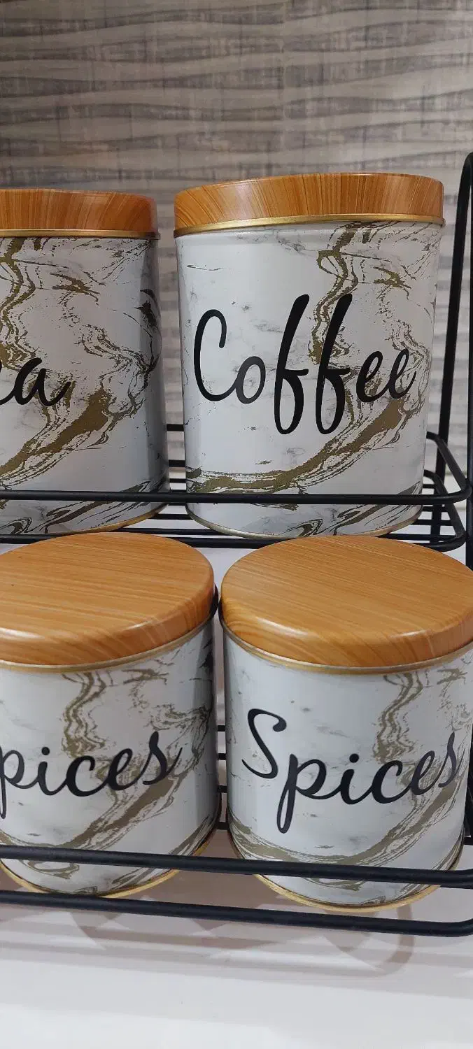 ست پاسماوری ۷ تیکه فلزی فانتزی با استند|ظروف نگهدارنده، پلاستیکی، یکبارمصرف|قرچک, مهدیه|دیوار