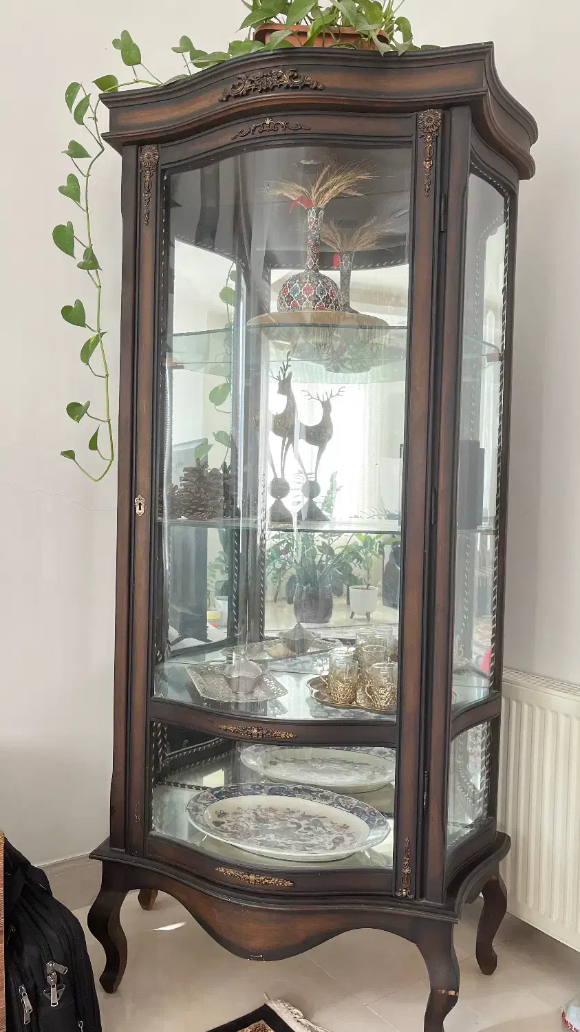 ویترین پایه چوبی|بوفه، ویترین، کنسول|شیرگاه, |دیوار