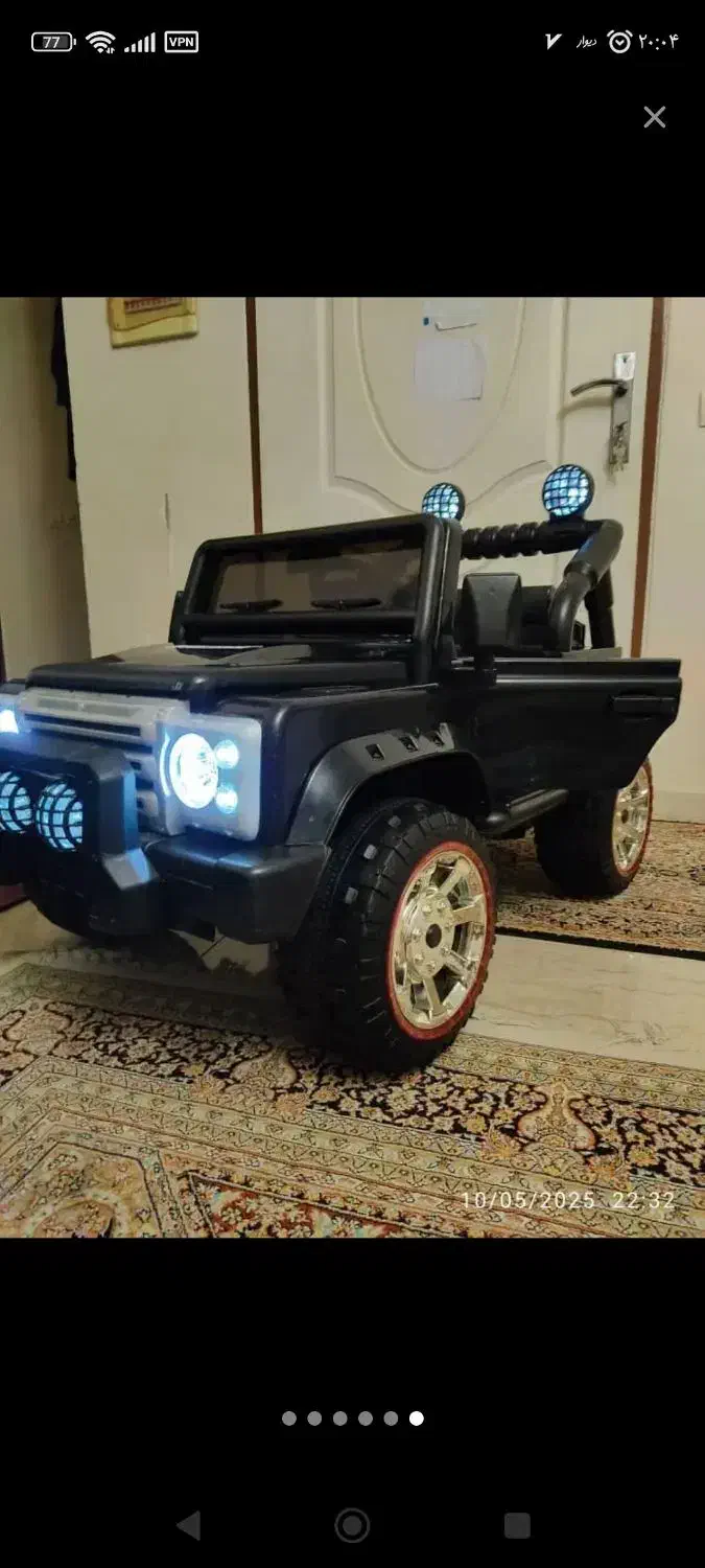 ماشین شارژی شاسی بلند فلش خور جیپ|اسباب‌بازی بچه|تبریز, |دیوار