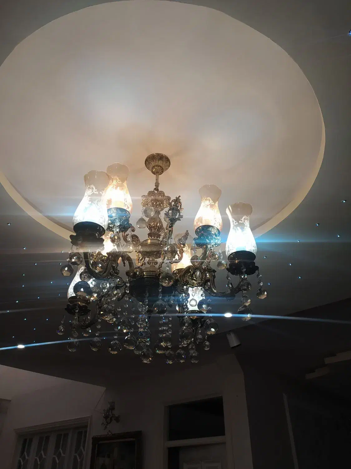 یه جفت لوستر برنجی ۴شاخه|لوستر و چراغ آویز|اردبیل, |دیوار