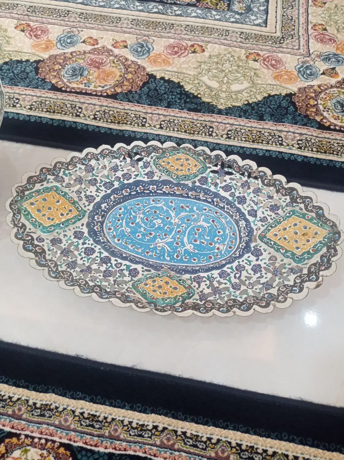 کشکول ودیس مسی قدیمی|کلکسیون اشیاء عتیقه|اقبالیه, |دیوار