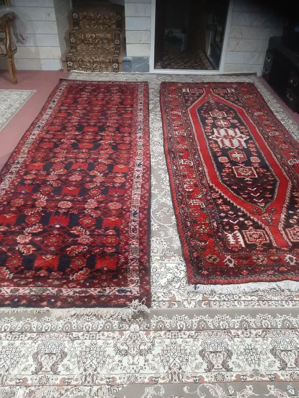 قالیچه دستبافت پشمی|گلیم، جاجیم، گبه|اراک, |دیوار