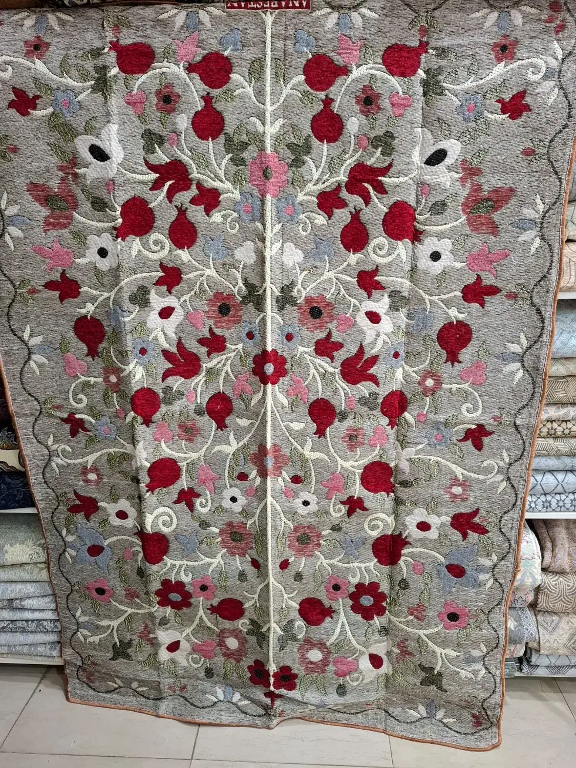 روفرشی طرح اناری مناسب شب یلدا ۱.۵ و۳و۶ متری|روفرشی|اصفهان, نقش جهان|دیوار