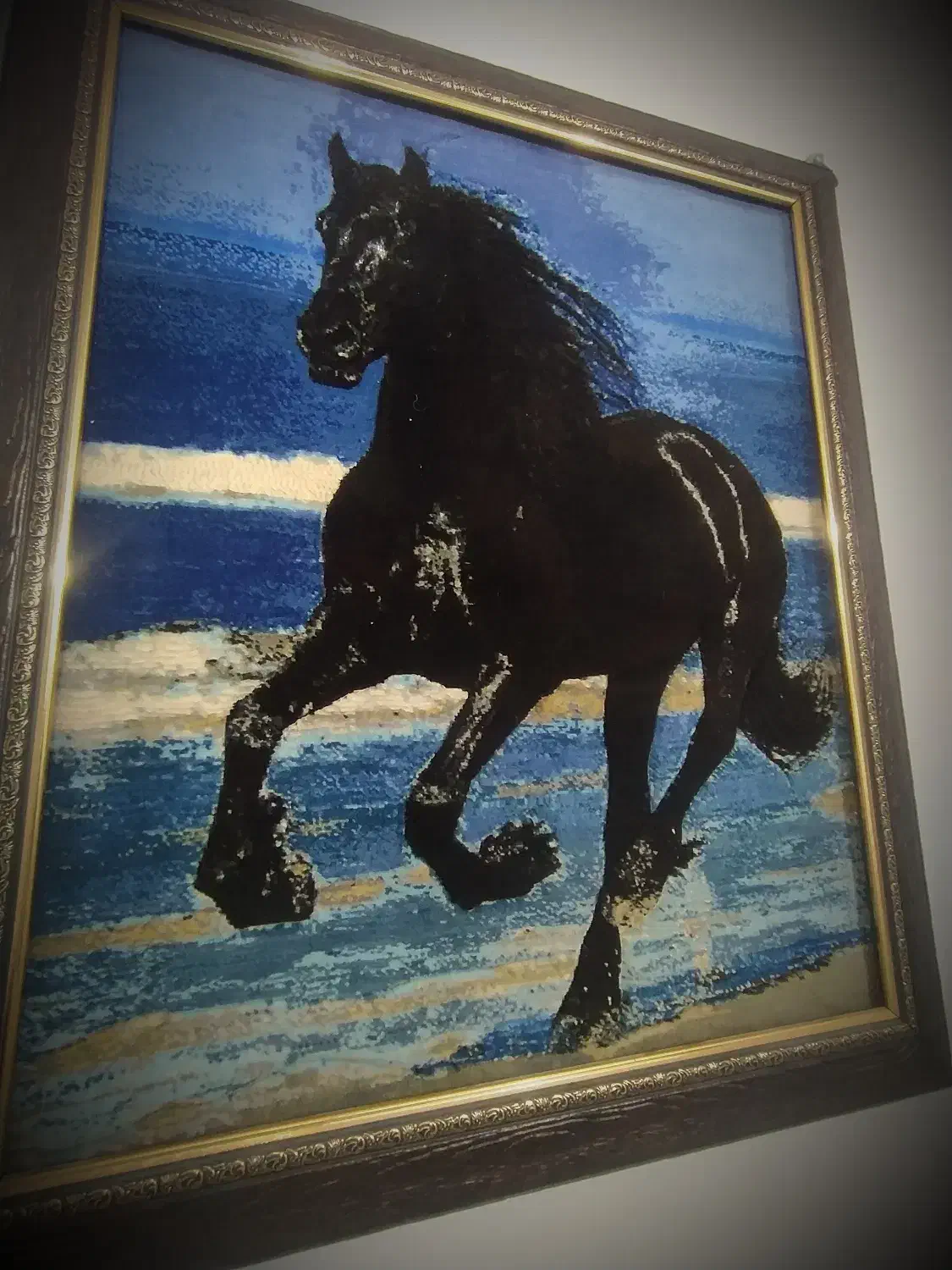 تابلو فرش دستبافت منحصر به فرد|تابلو فرش|بهشهر, |دیوار