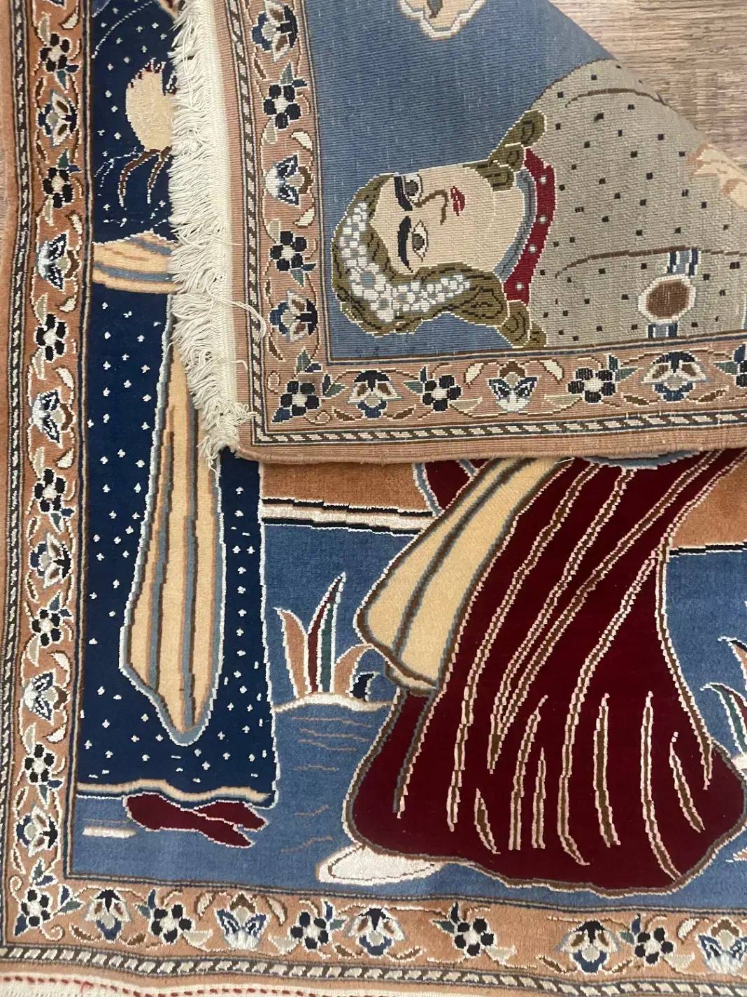 تابلو قدیمی نایین کرک و ابریشم|تابلو فرش|تهران, کرمان|دیوار