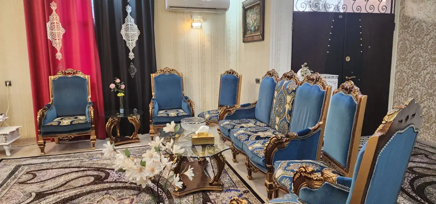 ست کامل مبل سلطنتی کلاسیک ۹ نفره + ناهارخوری|مبلمان خانگی و میز عسلی|ایلام, |دیوار