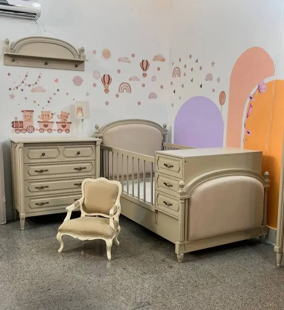 سرویس خواب نوزاد از جنس چوب گرجستان اقساط ویژه|اسباب و اثاث بچه|فیروزکوه, |دیوار