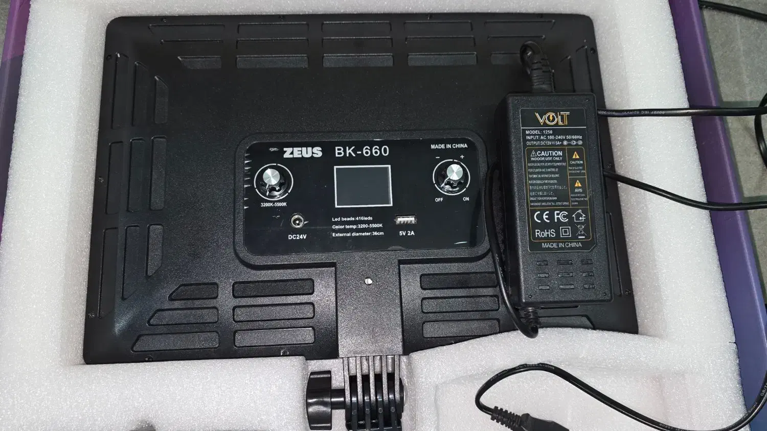 نورپردازی  نام محصول	پنل نور ZEUS  مدل BK-660 65W|دوربین عکاسی و فیلم‌برداری|اهواز, فرهنگ شهر|دیوار