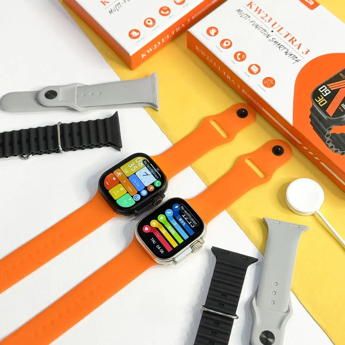 ساعت هوشمند اپل واچ اولترا + 3 بند مدل KW23 Ultra3|لوازم جانبی موبایل و تبلت|کرج, گوهردشت|دیوار