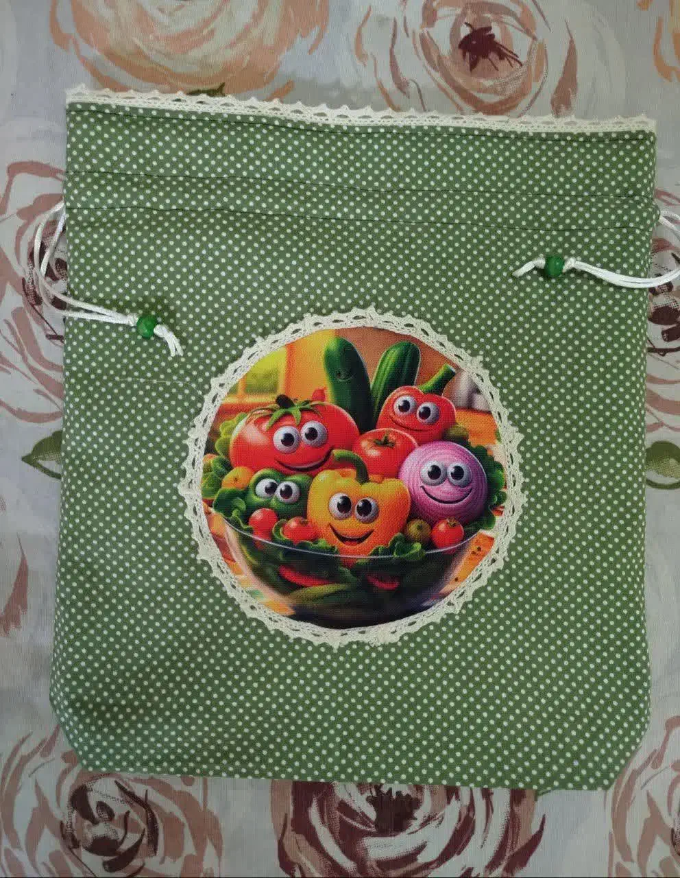 کیسه سبزی فانتزی پنلی|سفره، حوله، دستمال آشپزخانه|یزد, |دیوار