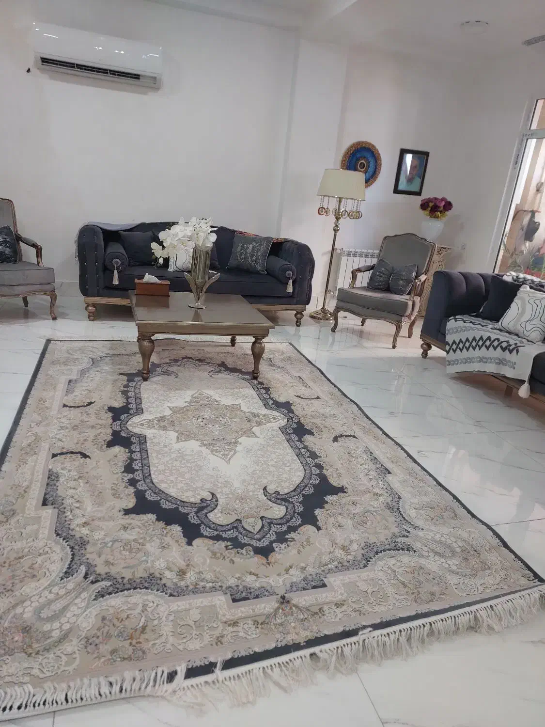 دو عدد فرش ۶متری نو نو فقط ۴ ماه استقاده شده|فرش|دزفول, |دیوار