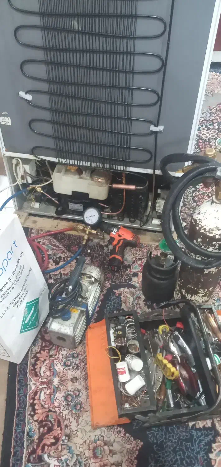 تعمیر یخچال،فریزر،آبسردکن ،گازگیری درمحل|خدمات پیشه و مهارت|اهواز, پردیس|دیوار