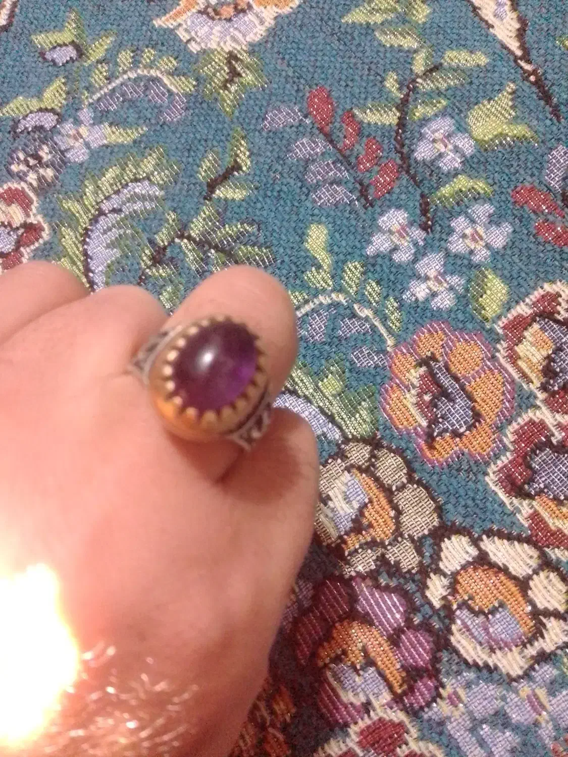 انگشتر نقره امیتیست925|جواهرات|لنجان, |دیوار