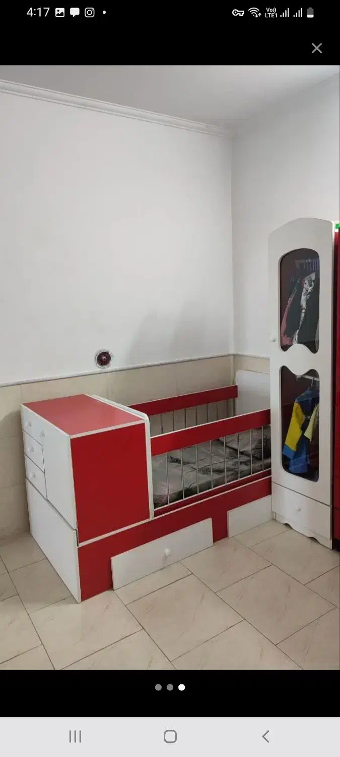 سرویس خواب کودک و نوجوان|تخت و سرویس خواب|سرخه, |دیوار