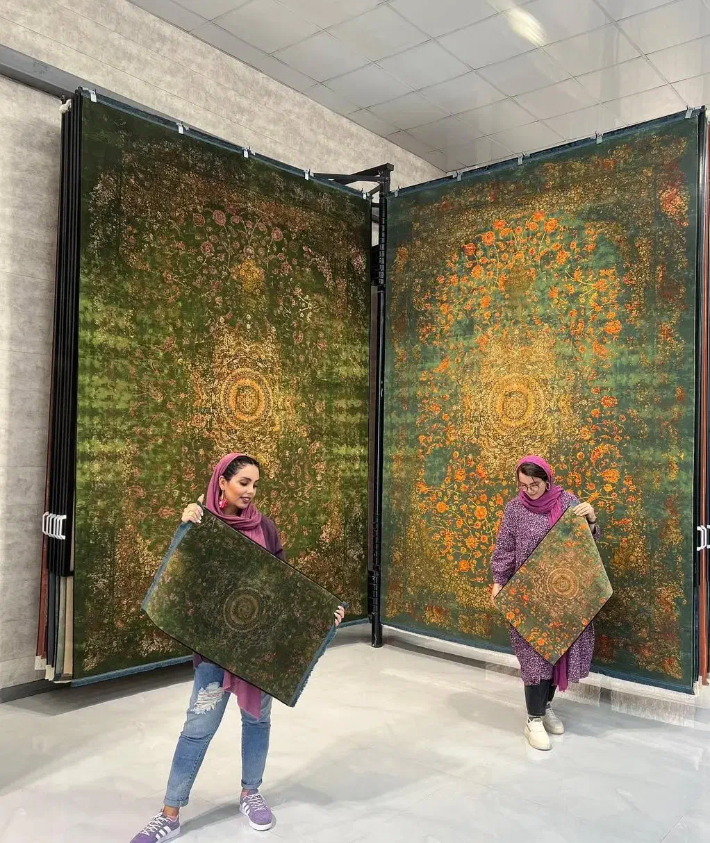 فرش سبز سیزان نمای باجلوه اصیل ایرانی|فرش|بوشهر, |دیوار