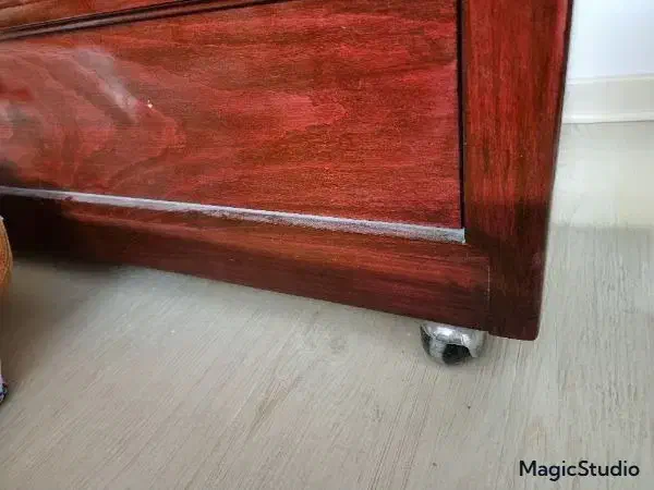 دراور چوبی ماهونی تمیز، سالم و پایهچرخدار|جاکفشی، کمد، دراور|شیراز, ستارخان|دیوار