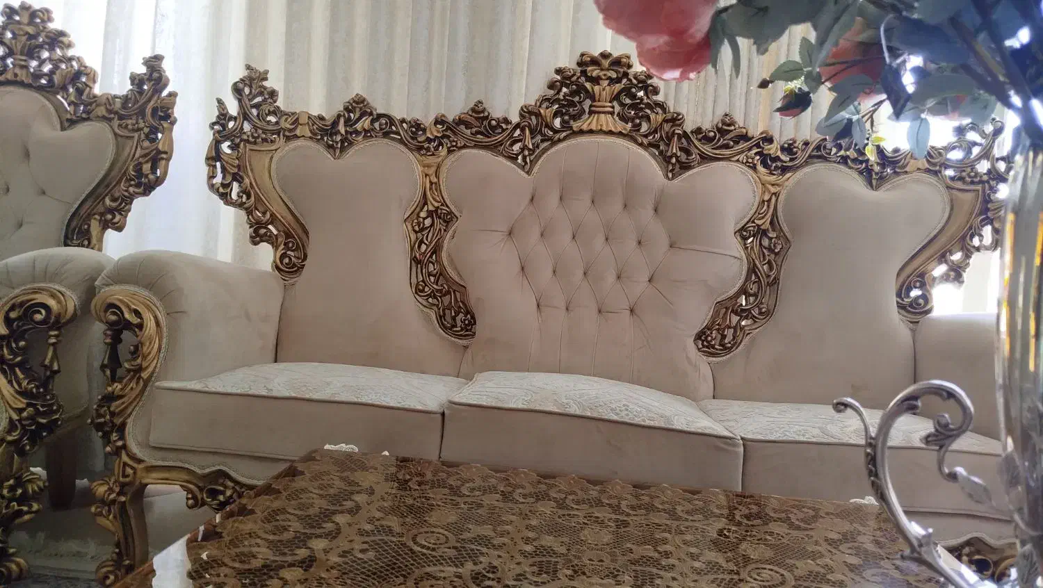 مبل استیل شیک و پارچه ترک|مبلمان خانگی و میز عسلی|بروجرد, |دیوار