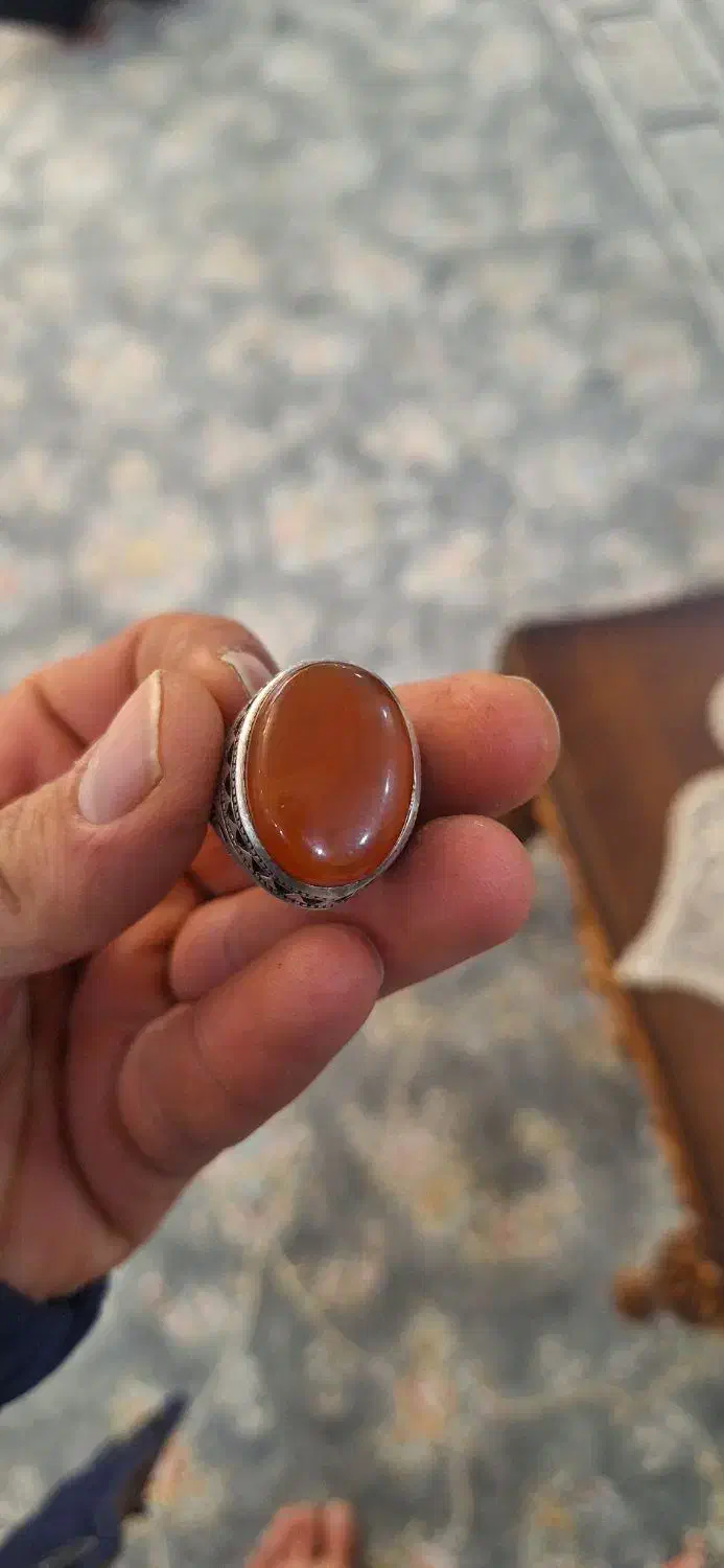 انگشتر عقیق سلیمانی|کلکسیون اشیاء عتیقه|اردبیل, |دیوار