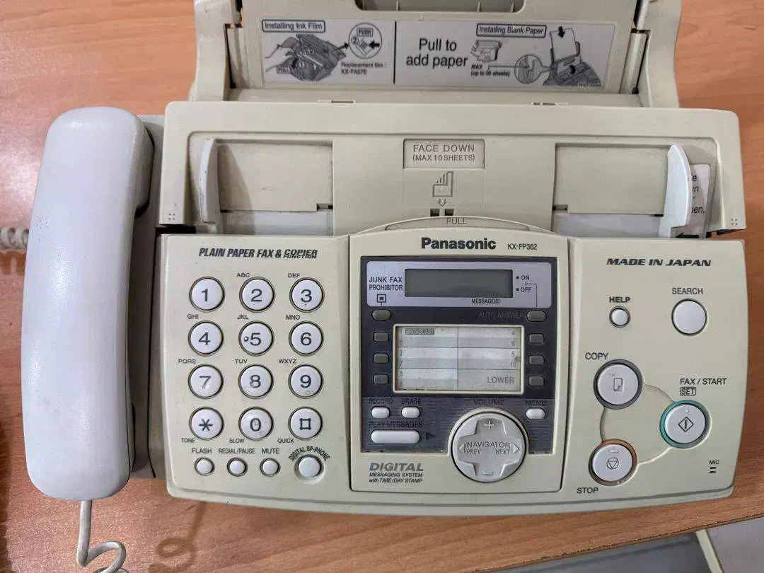 دستگاه فکس  مدل KX-FP362 برند پاناسونیک|پرینتر، اسکنر، کپی، فکس|اصفهان, شاهد|دیوار