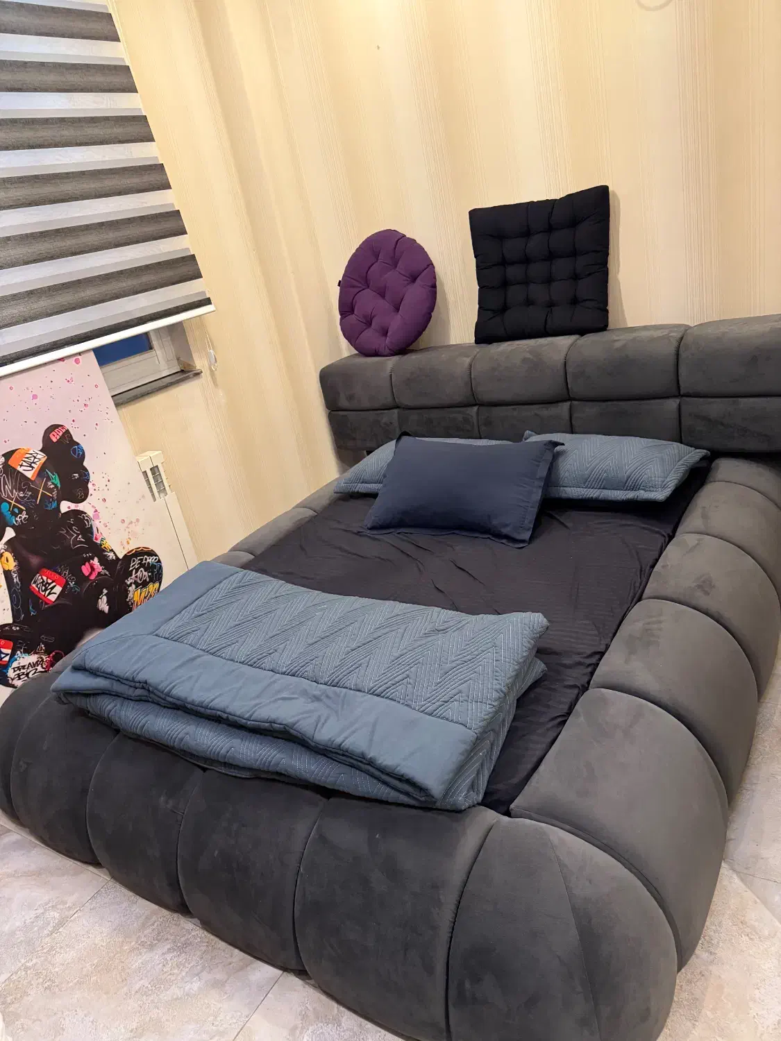 تخت دو نفره لوکس قیمت مناسب|تخت و سرویس خواب|رشت, گلسار|دیوار