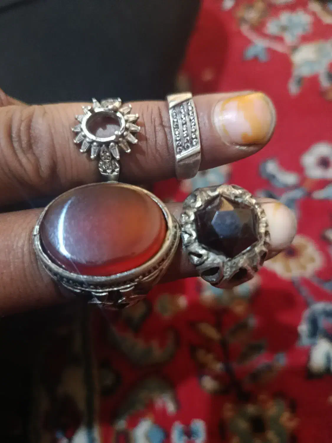 چهار عدد انگشتر|جواهرات|قم, لسانی|دیوار