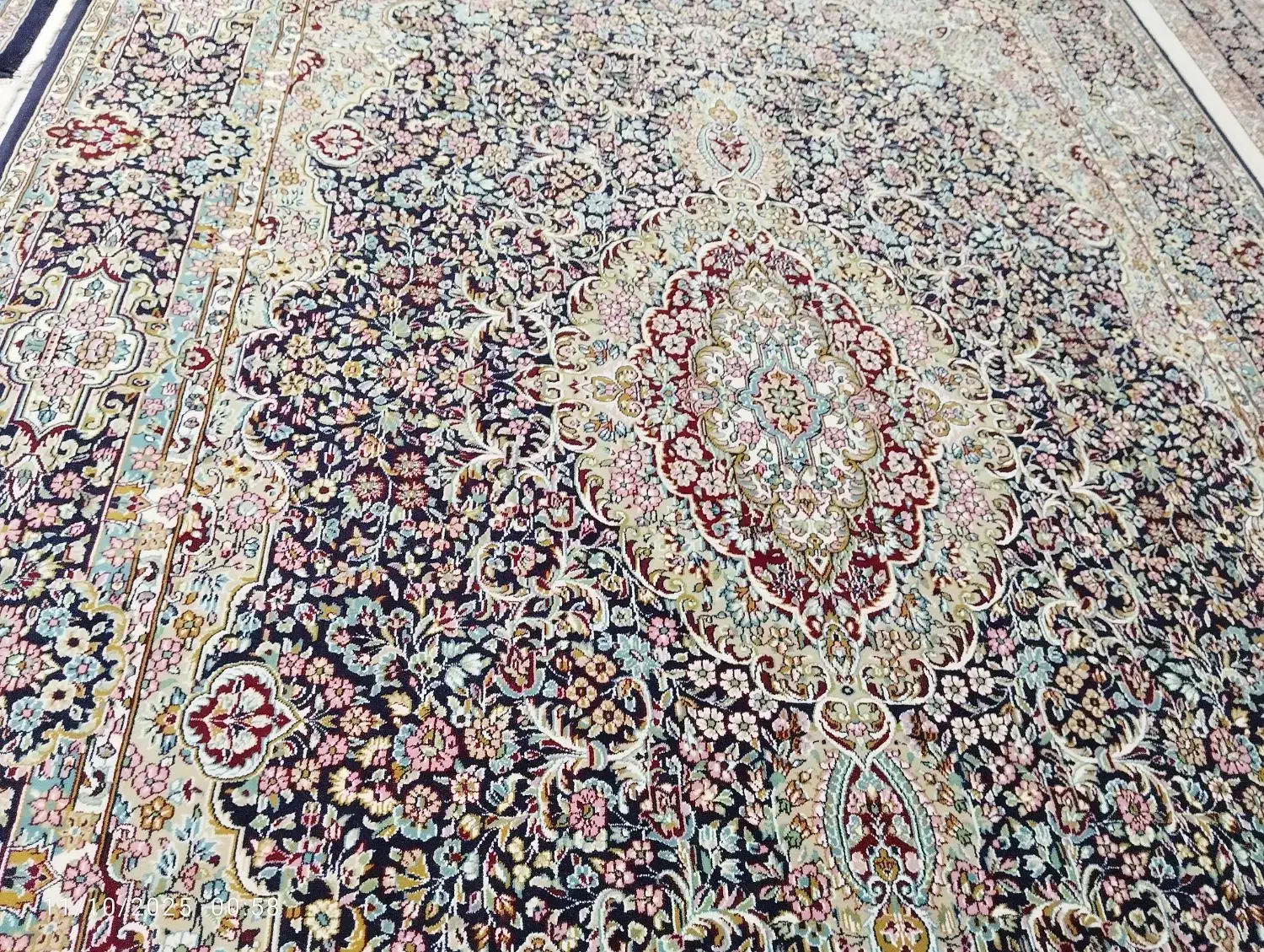 چهار عدد فرش شش شیش ۶ متری تراکم ۱۲۰۰ سرمه‌ای سالم|فرش|ملایر, |دیوار