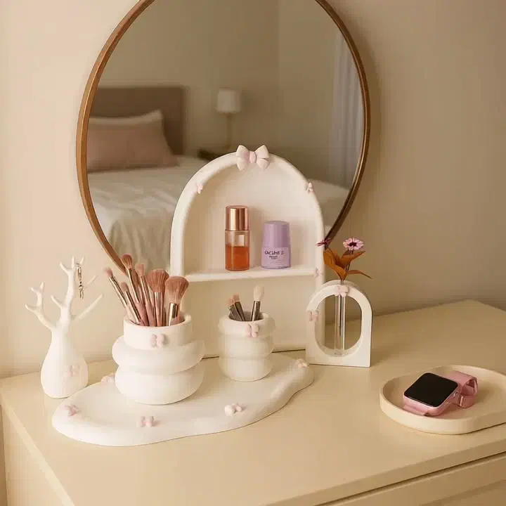 شلف آرایشی پینترستی|کتابخانه، شلف، قفسههای دیواری|شاهین دژ, |دیوار