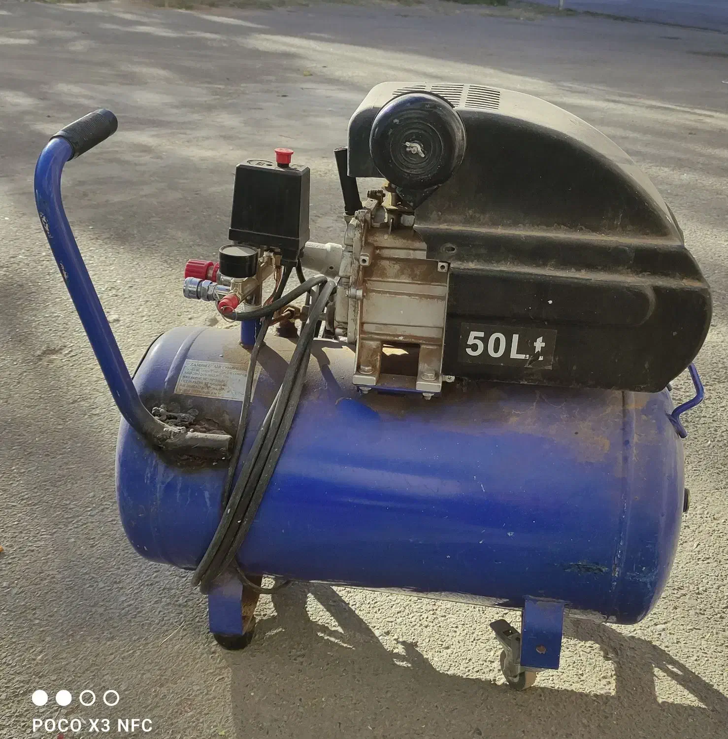 پمپ باد 50 لیتری روغنی|ابزارآلات|ازنا, |دیوار