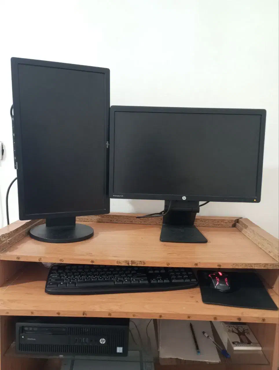 ست کامل کامپیوتر با دو مانیتور و روتر سیمکارتی|رایانه رومیزی|کازرون, |دیوار