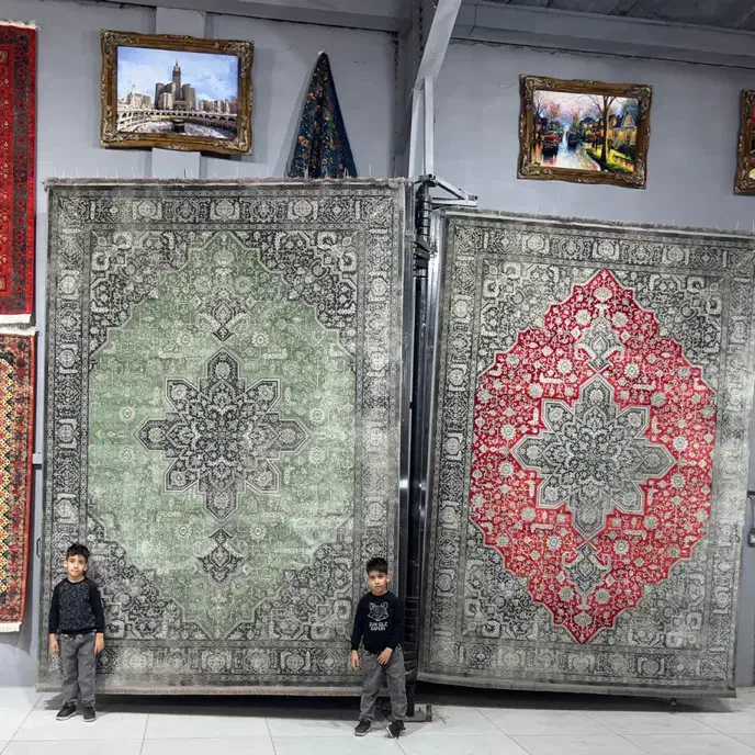 فرش۱۵۰۰شانه نخ مرینوس/با قیمتی باورنکردنی|فرش|شیراز, لاله|دیوار