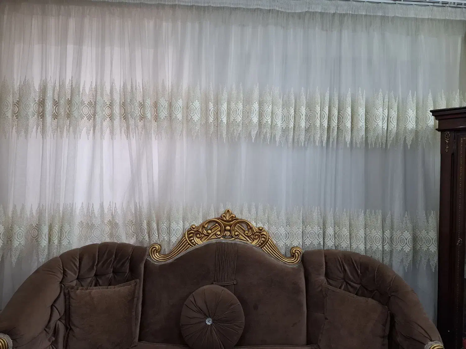 پرده تور حاشیه دار|پرده، رانر، رومیزی|مشهد, گلشور|دیوار