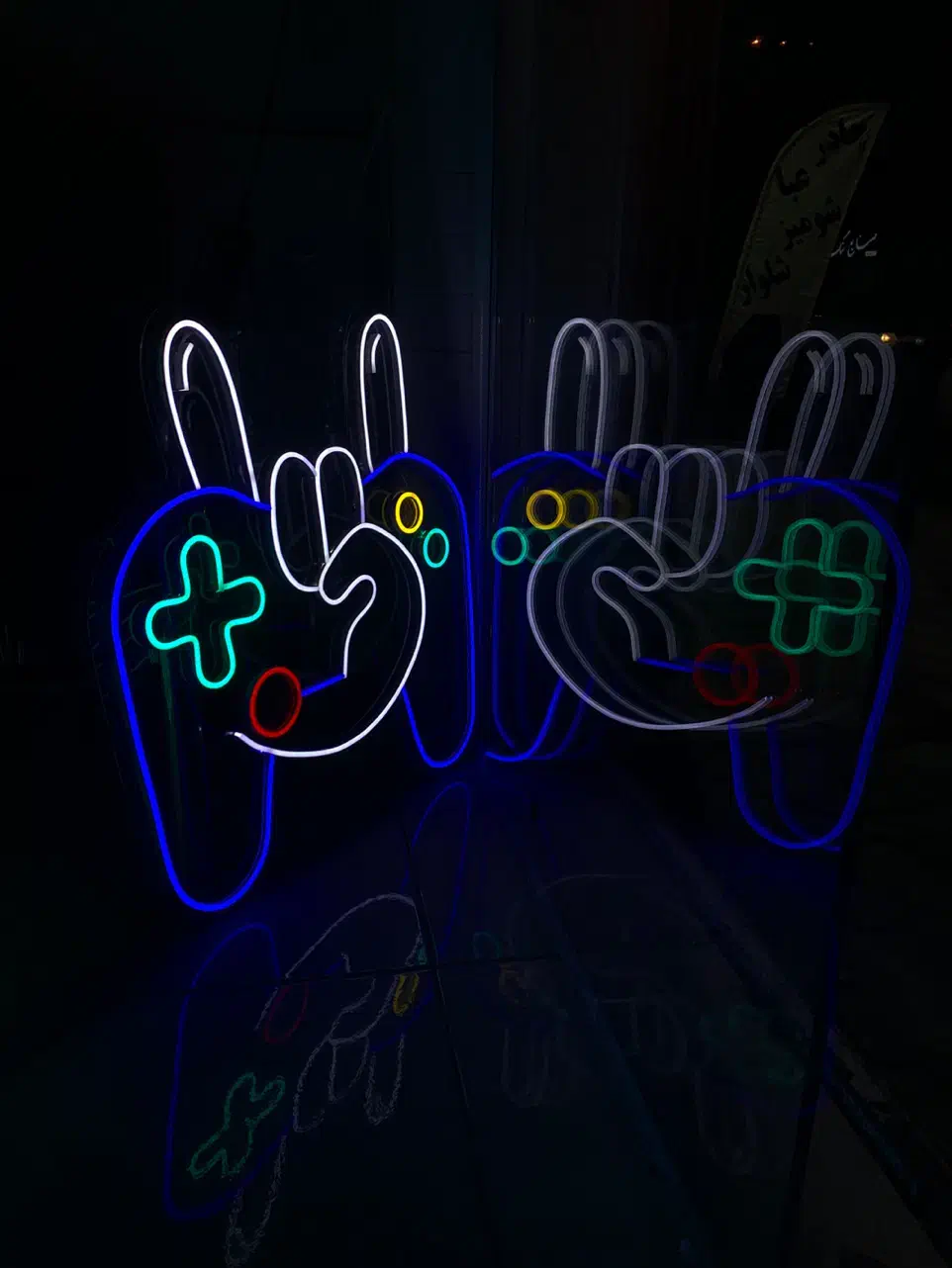 تابلو نئونی پی اس و دسته پی اس|ریسه و چراغ تزئینی|رفسنجان, |دیوار