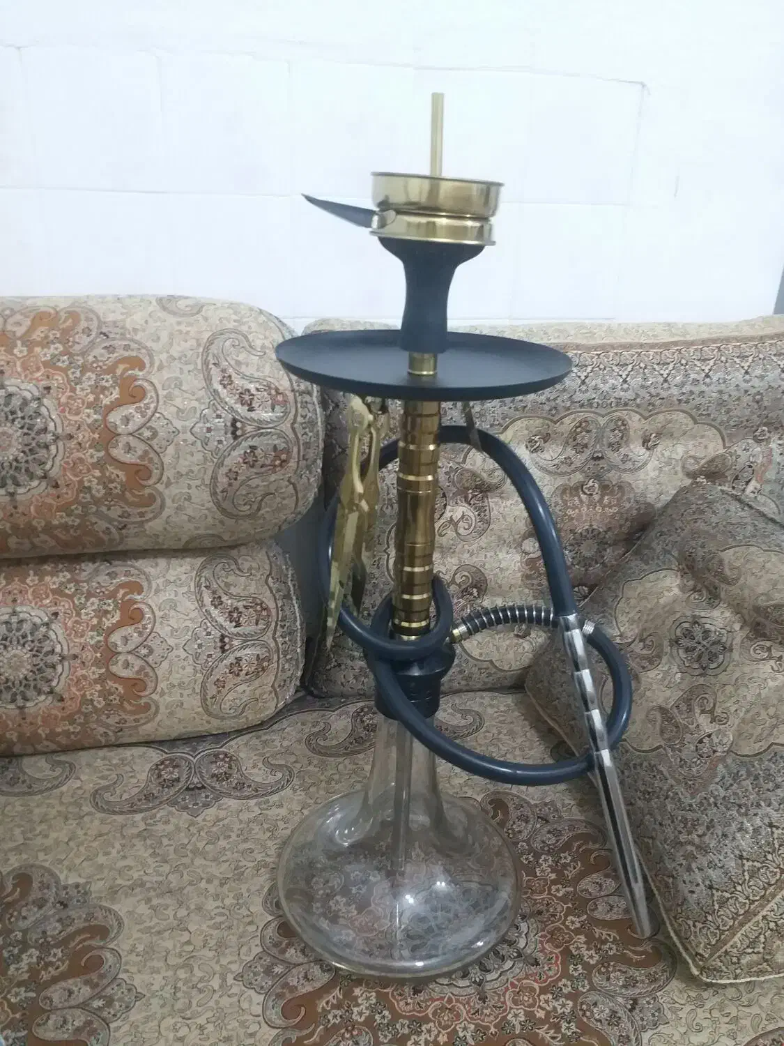 قلیون عربی برنجی|صنایع دستی و سایر لوازم تزئینی|تاکستان, |دیوار