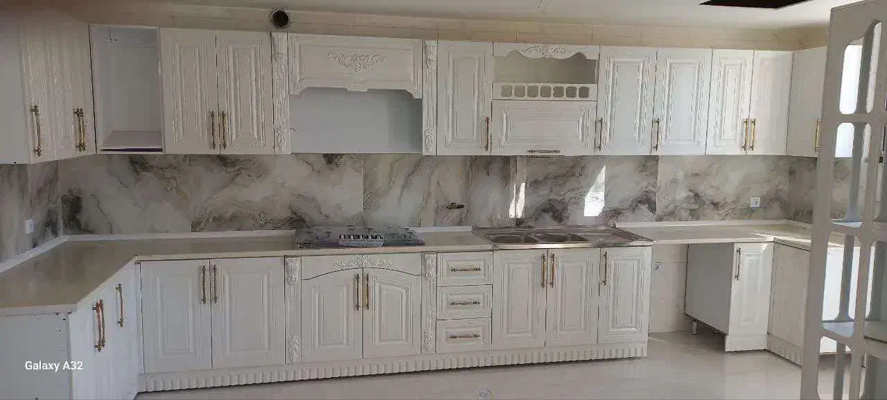 ممبران سفید طرحدار/جزیره/درب هرمی/کابینت کدik920|مصالح و تجهیزات ساختمان|آمل, |دیوار