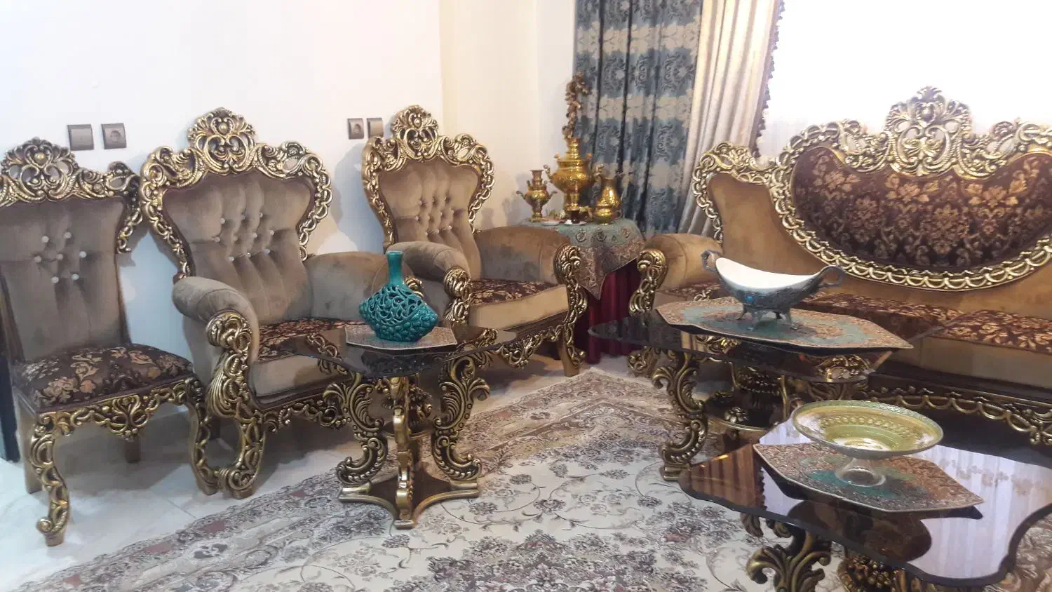 مبل استیل ۷ نفره به همراه میز نهار خوری ۶ نفره|مبلمان خانگی و میز عسلی|نکا, |دیوار