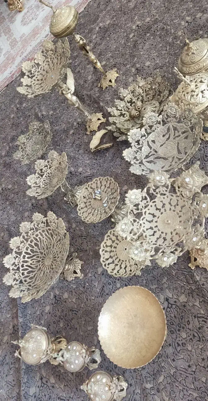 لوستر و سرویس برنجی|لوستر و چراغ آویز|شیراز, شهرک گلستان|دیوار