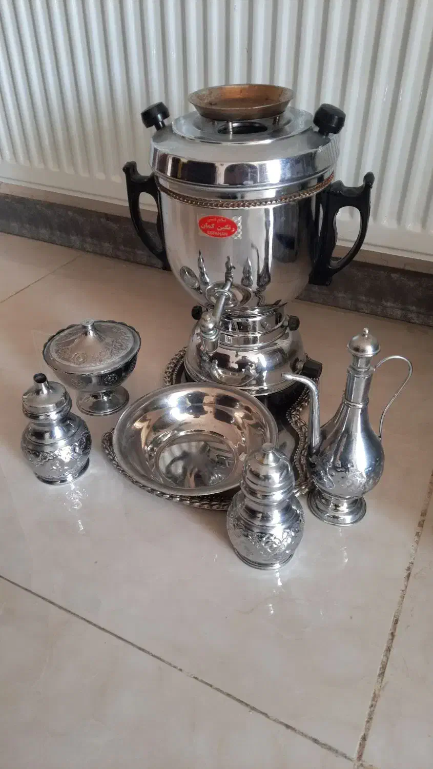 سرویس سماور گازی برند صنایع دستی رنگین کمان|سماور، چای‌ساز، قهوه‌ساز|اصفهان, سپاهان‌شهر|دیوار