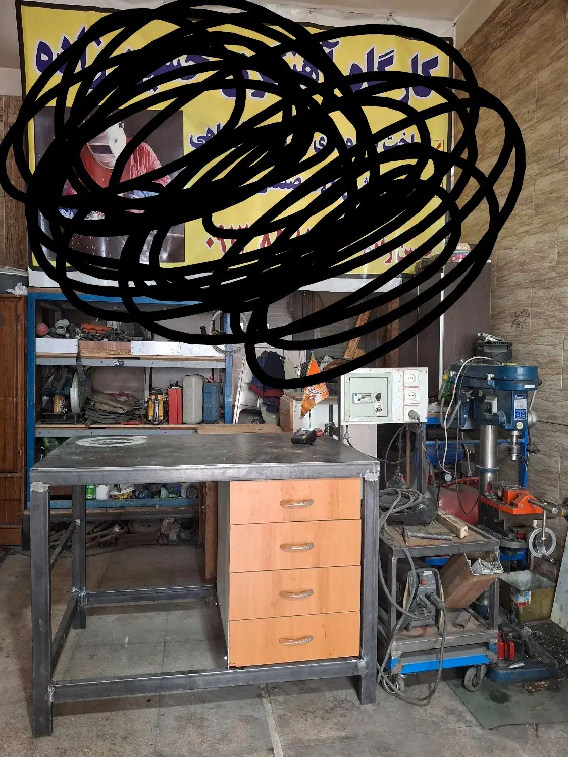 میز کار .میز برش .میز آهنی|فروشگاه و مغازه|نسیمشهر, |دیوار