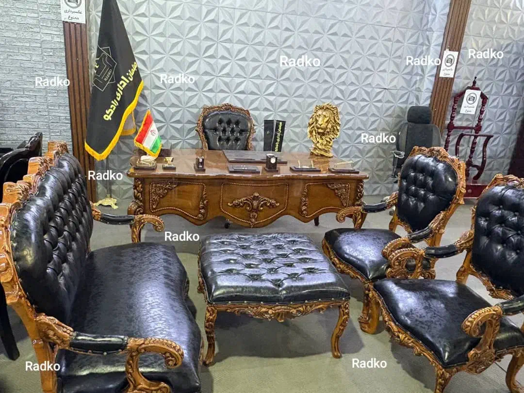 مبلمان اداری کلاسیک مارشال میز خم / جا کتی|مبلمان اداری|تهران, یافت‌آباد|دیوار