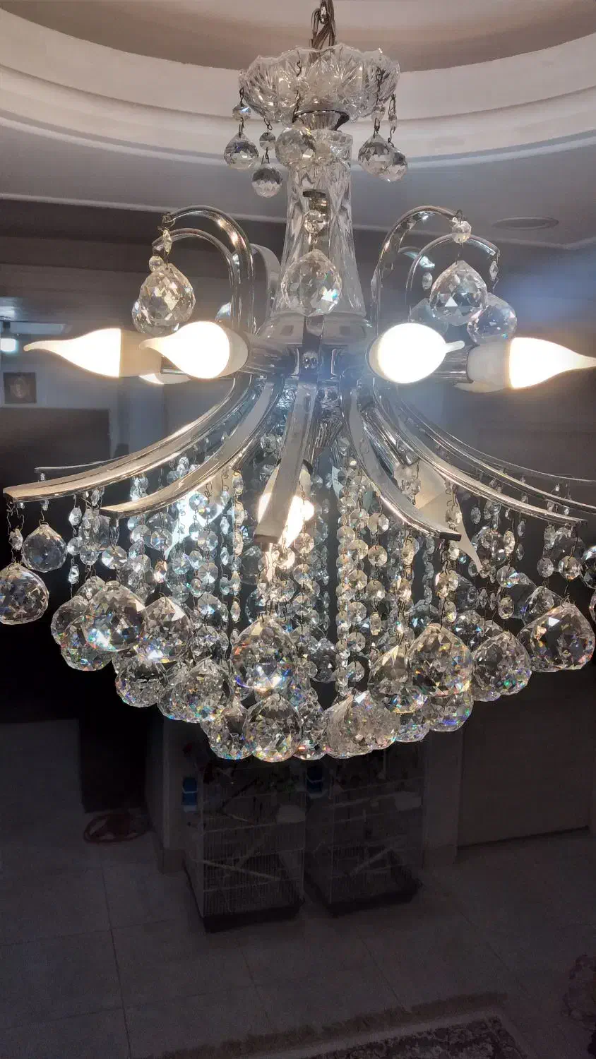 لوستر کریستال|لوستر و چراغ آویز|ری, سرتخت|دیوار