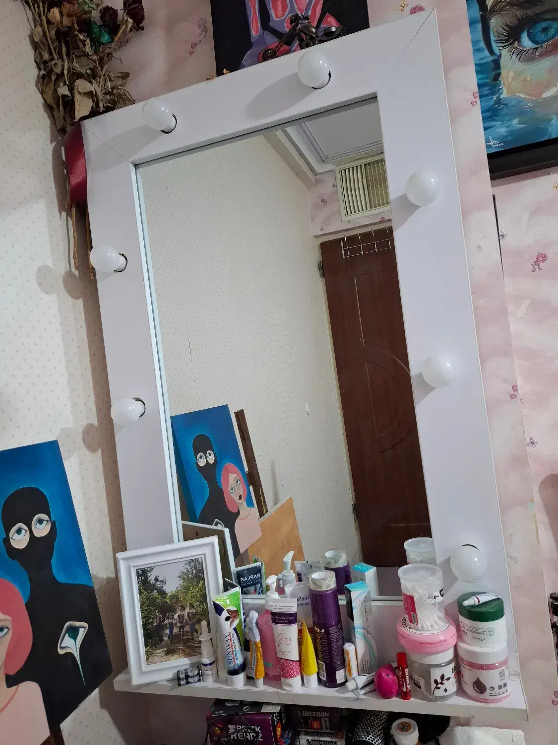 آینه چراغ دار|آینه|شیراز, شهرک آرین|دیوار