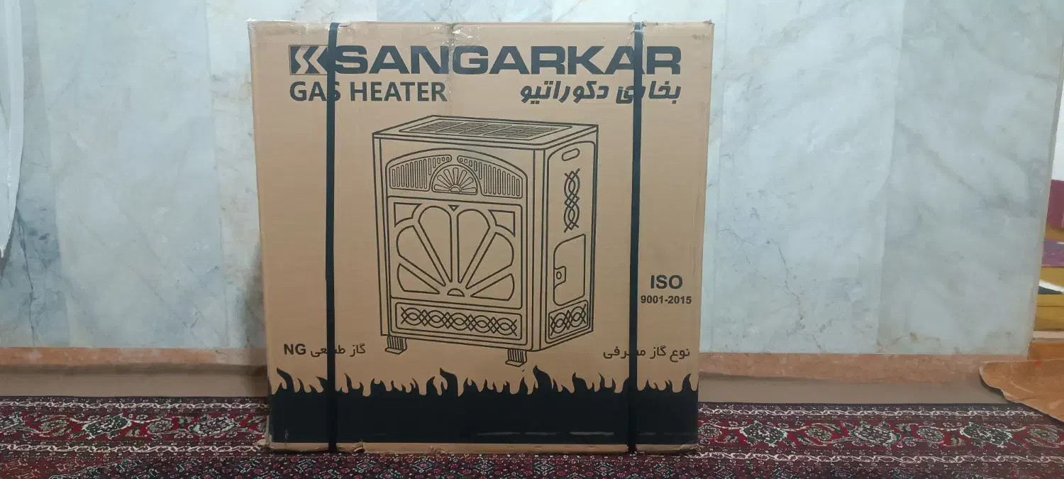 بخاری گازی طرح شومینه|بخاری، هیتر، شومینه|جوانرود, |دیوار